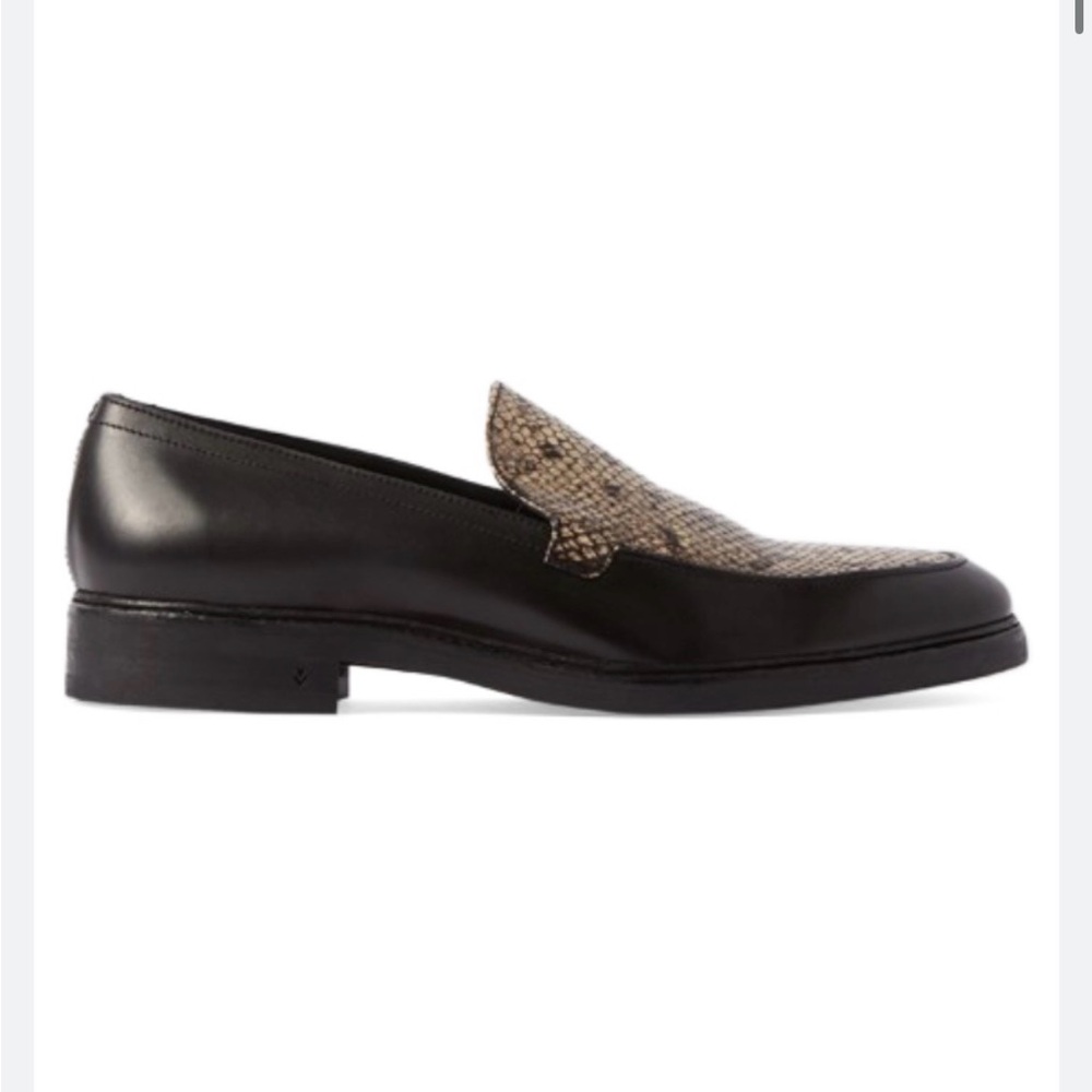 John Varvatos Leather Loafer With Python Eu 43.5 … - image 2